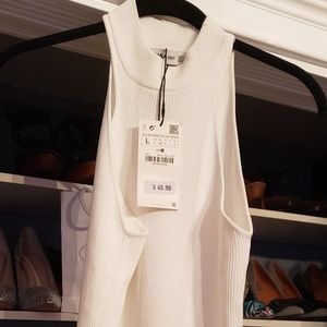 Long white  knit maxie dress.